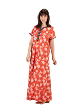 Loose Fit Viscose Liva Nighty with   Embroidery Floral Printed Super Soft Comfortable Design